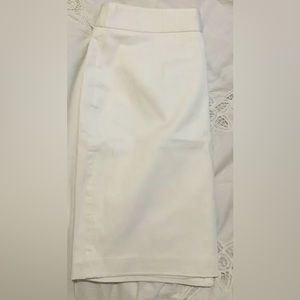Banana Republic White Sateen Pencil Skirt